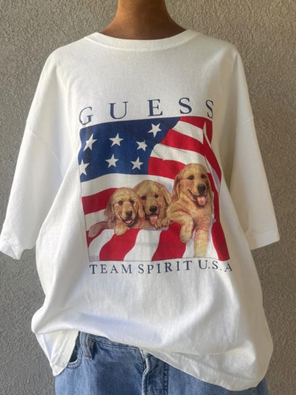 Rare Vintage Guess Team Spirit U.S.A. Graphic Tee